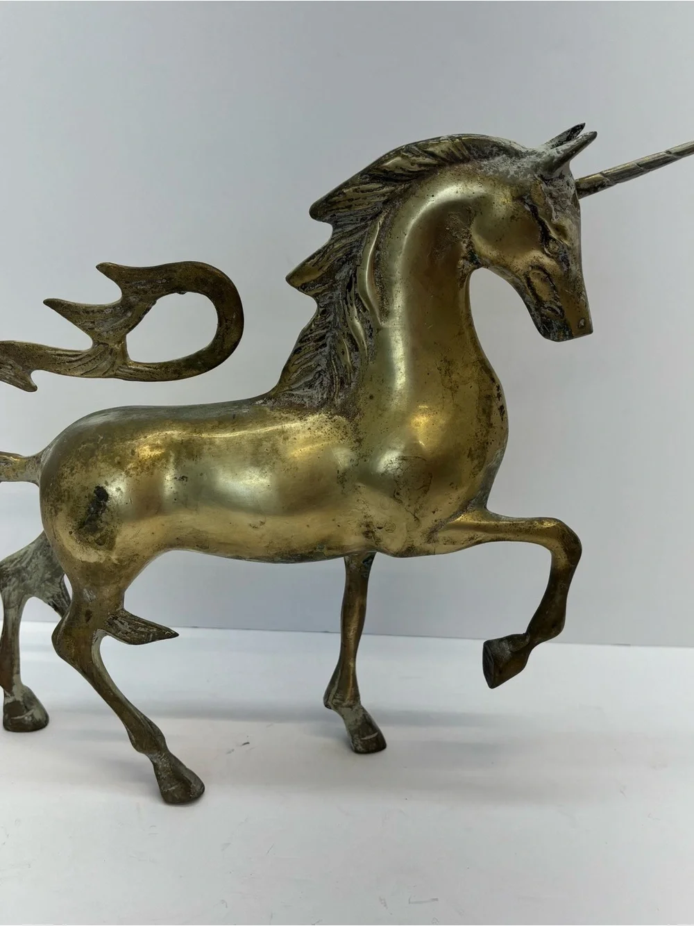 Vintage Solid Brass Unicorn Sculpture 11